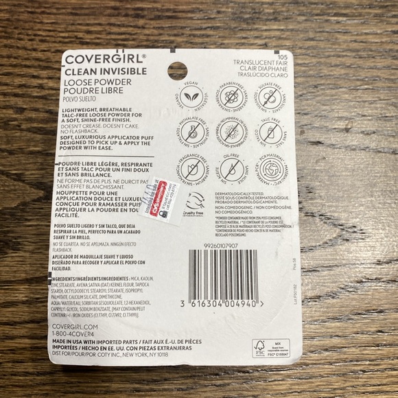 🧴4/$12 Covergirl Clean Invisible Loose Powder - Picture 2 of 2
